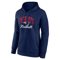 New England Patriots Women's Victory Script Pullover Hoodie - Navy for sale
