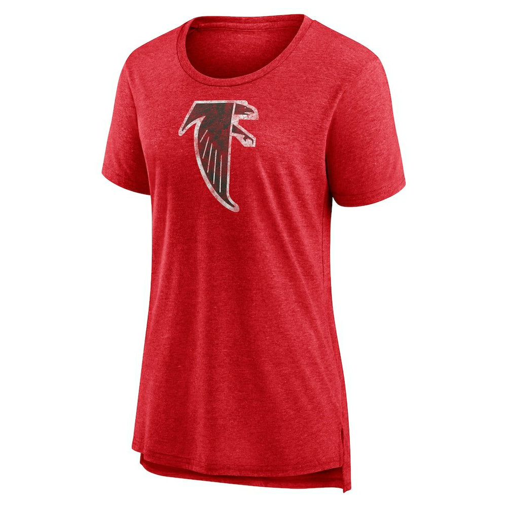 Atlanta Falcons Women's Throwback Team Logo Tri-Blend T-Shirt - Heather Red discount