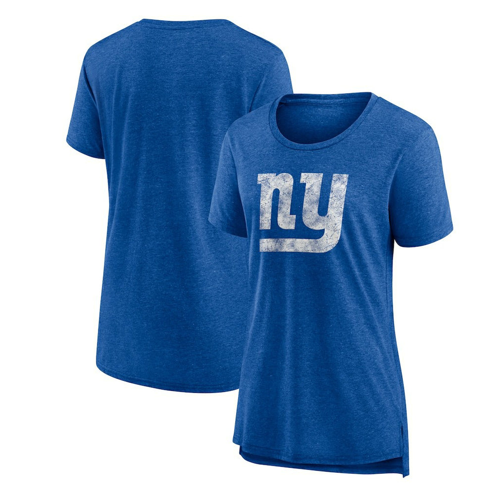 New York Giants Women's Throwback Team Logo Tri-Blend T-Shirt - Heather Royal online