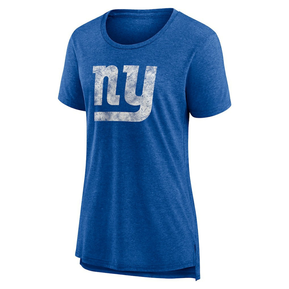 New York Giants Women's Throwback Team Logo Tri-Blend T-Shirt - Heather Royal online