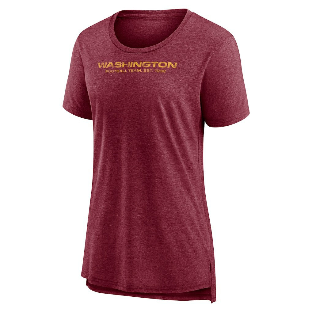 Washington Commanders Women's Throwback Team Logo Tri-Blend T-Shirt - Heather Burgundy for sale