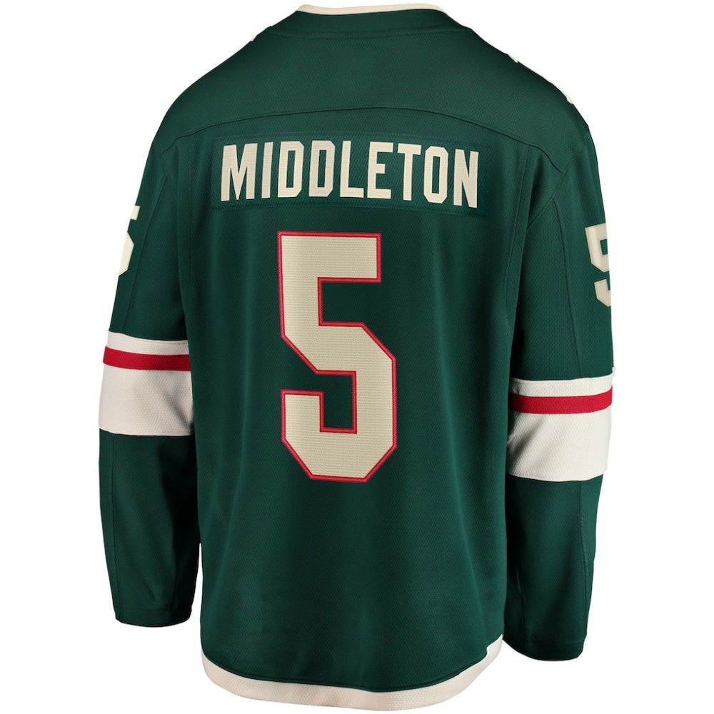 Jake Middleton Minnesota Wild Fanatics Home Breakaway Player Jersey - Green Jerseys