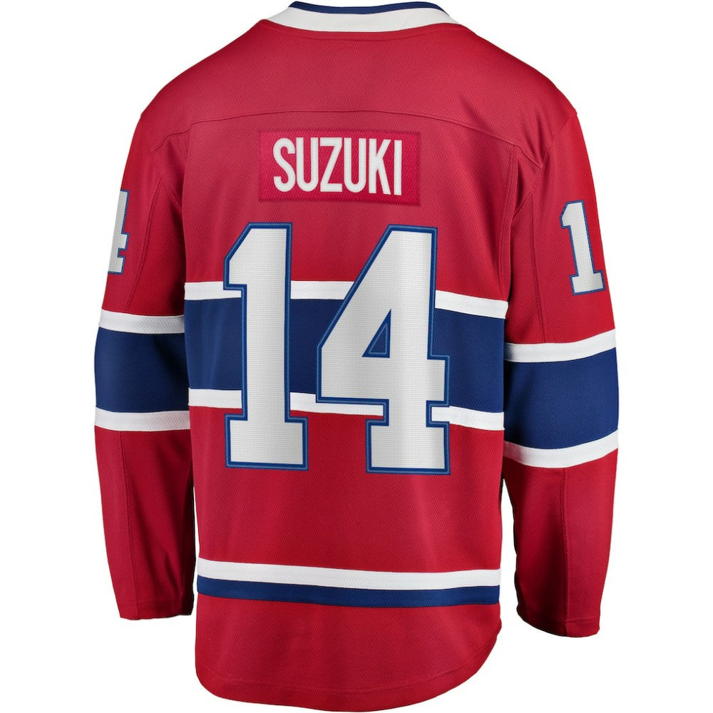 Nick Suzuki Montreal Canadiens Fanatics Home Captain Patch Breakaway Player Jersey - Red Jerseys