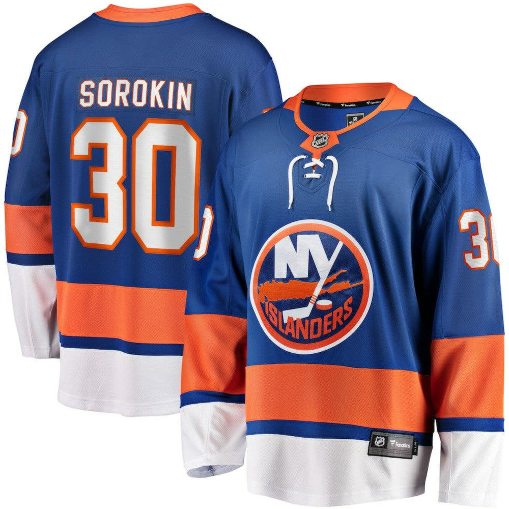 Ilya Sorokin New York Islanders Fanatics Home Breakaway Player Jersey - Royal Jerseys