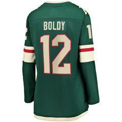 Matthew Boldy Minnesota Wild Fanatics Women's Home Breakaway Player Jersey - Green Jerseys
