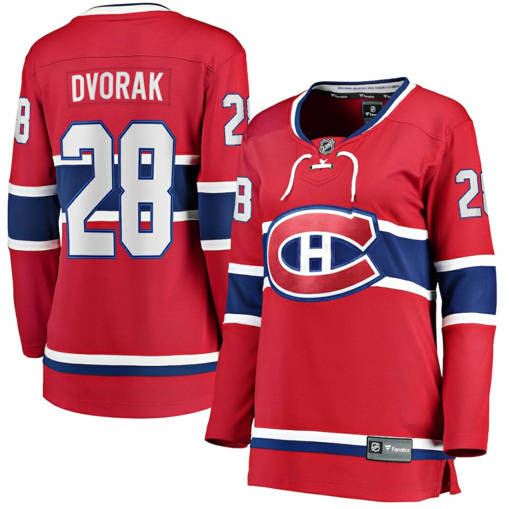 Christian Dvorak Montreal Canadiens Fanatics Women's Home Breakaway Player Jersey - Red Jerseys
