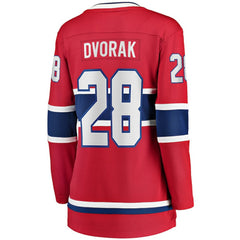 Christian Dvorak Montreal Canadiens Fanatics Women's Home Breakaway Player Jersey - Red Jerseys