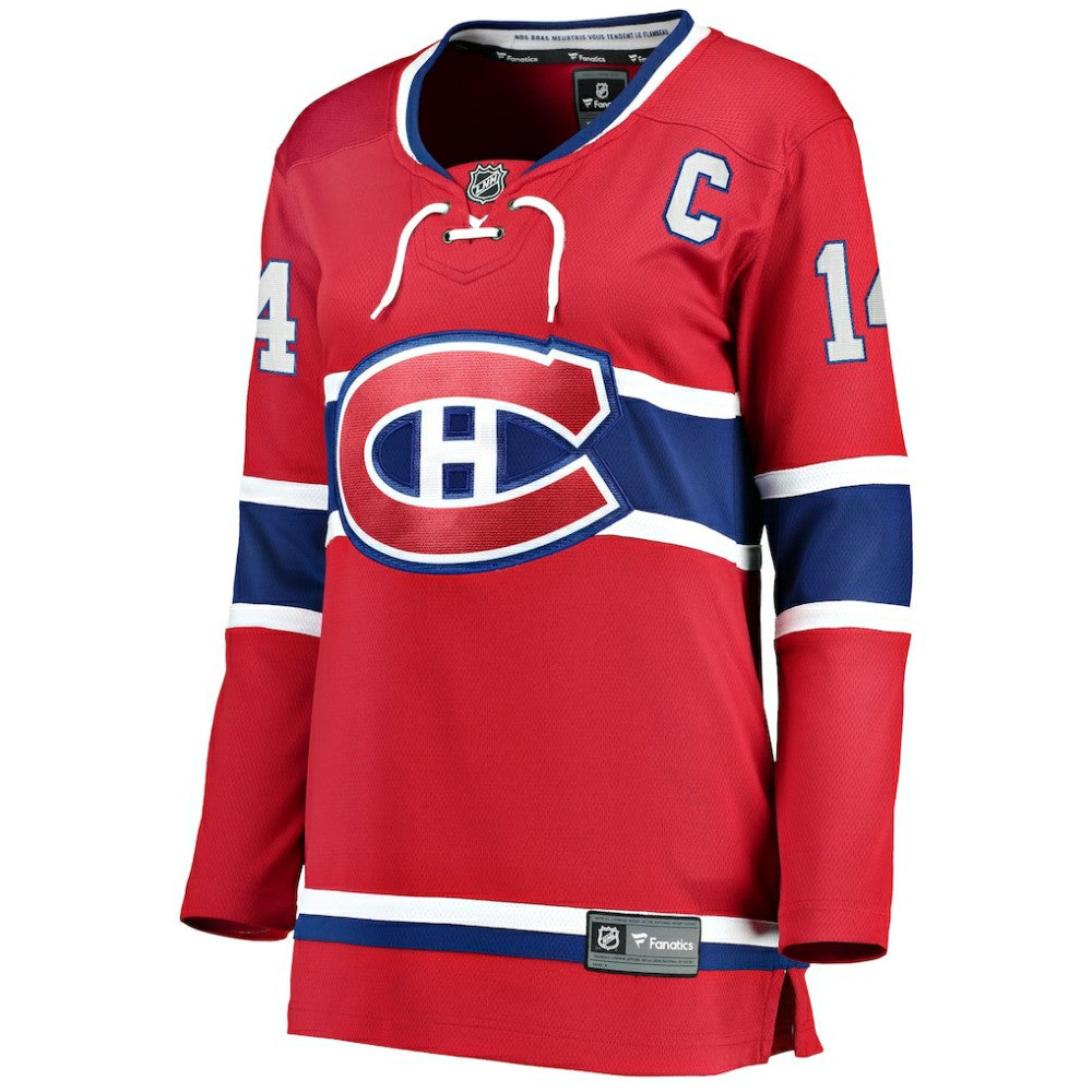 Nick Suzuki Montreal Canadiens Fanatics Women's Home Captain Patch Breakaway Player Jersey - Red Jerseys