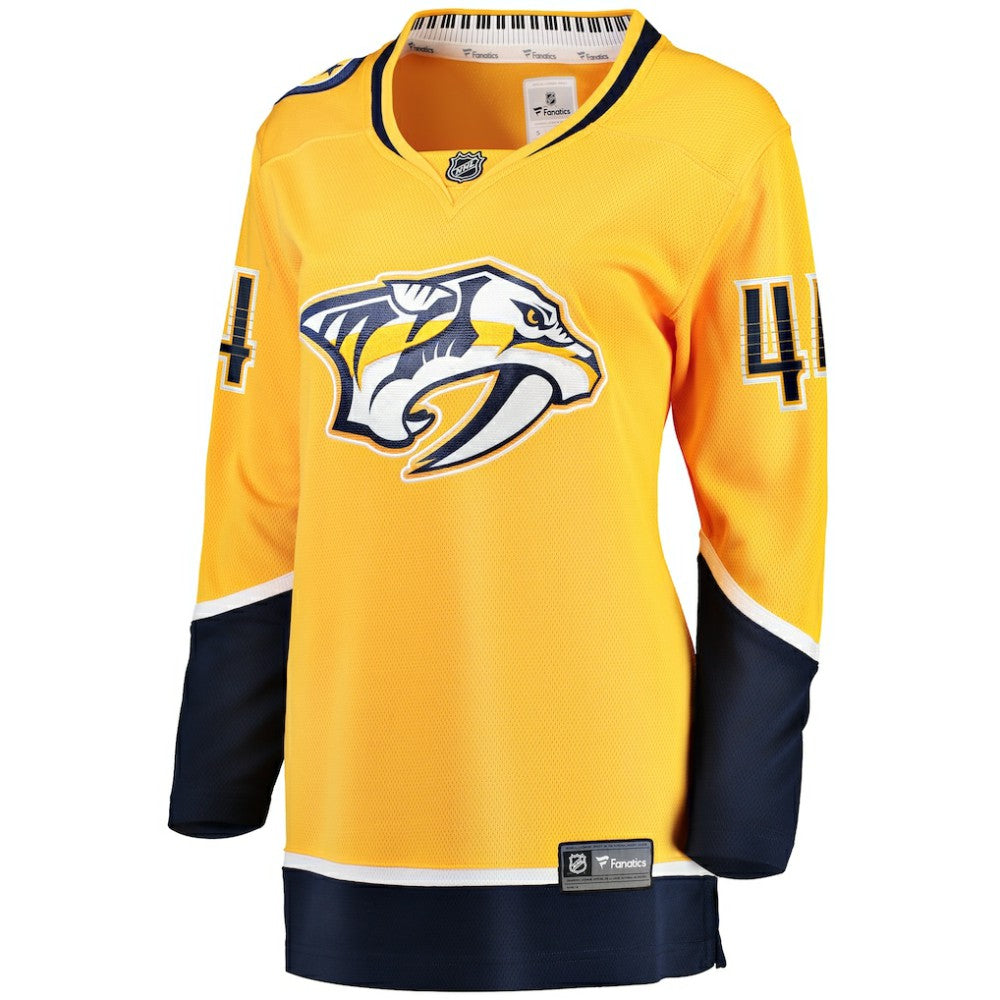 Kiefer Sherwood Nashville Predators Fanatics Women's Home Breakaway Player Jersey - Gold Jerseys
