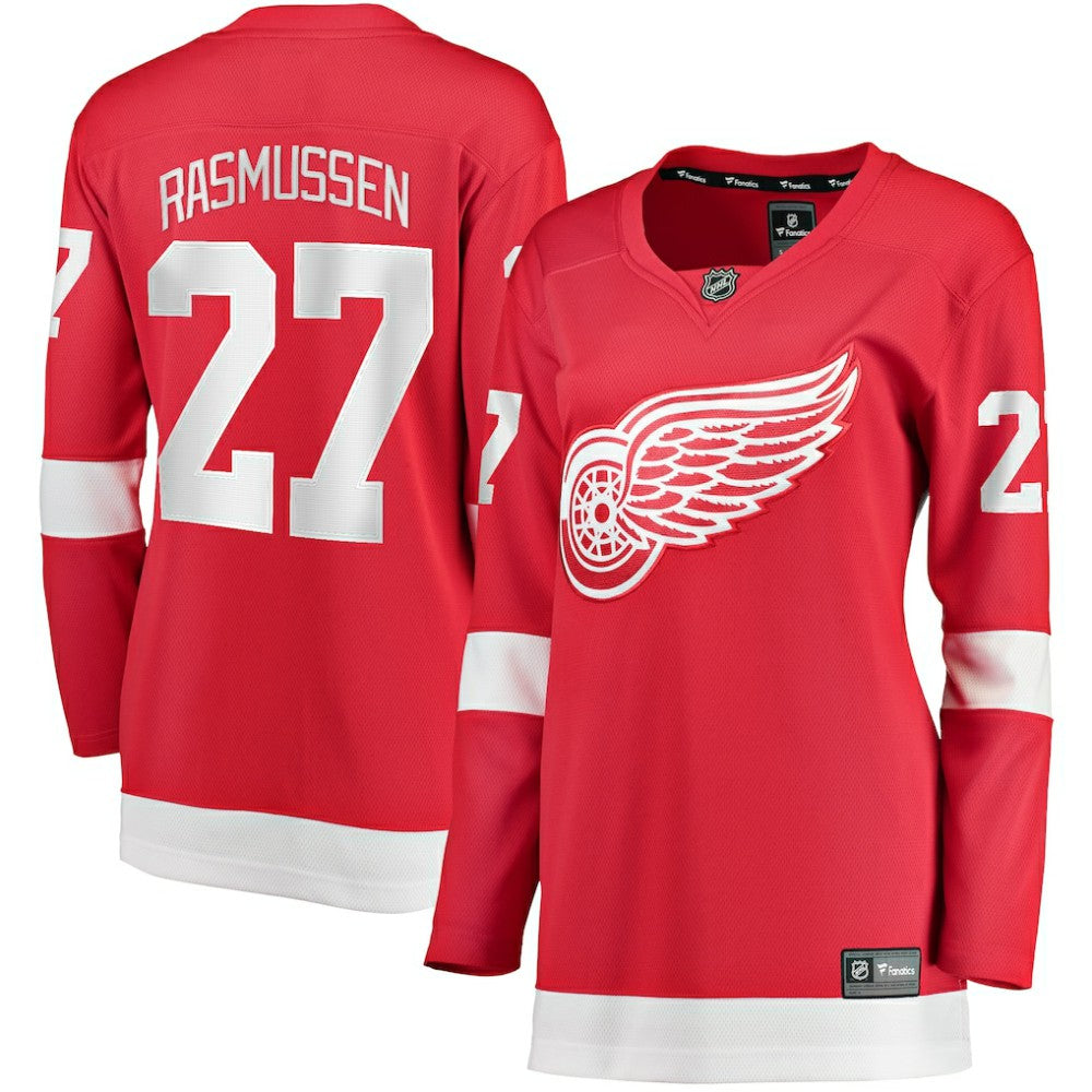 Michael Rasmussen Detroit Red Wings Fanatics Women's Home Breakaway Player Jersey - Red Jerseys