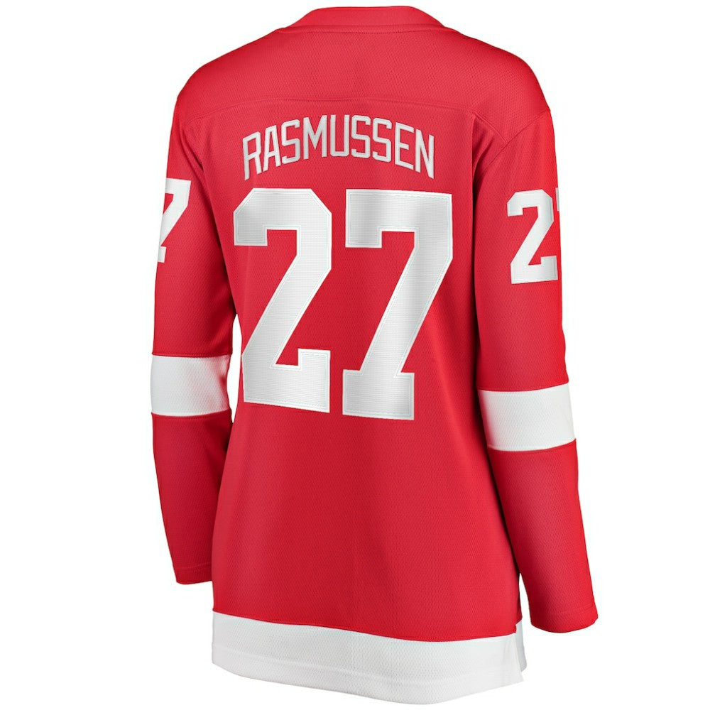 Michael Rasmussen Detroit Red Wings Fanatics Women's Home Breakaway Player Jersey - Red Jerseys