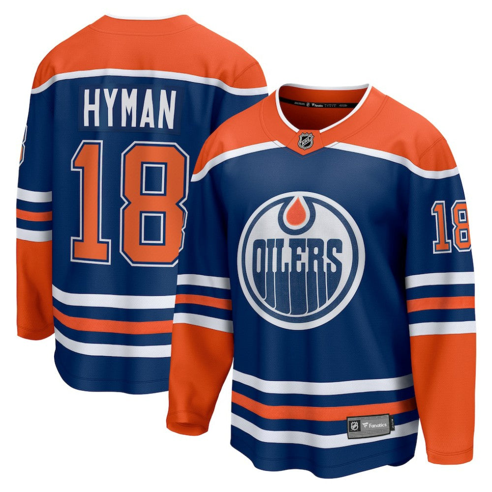 Zach Hyman Edmonton Oilers Fanatics Home Breakaway Player Jersey - Royal Jerseys