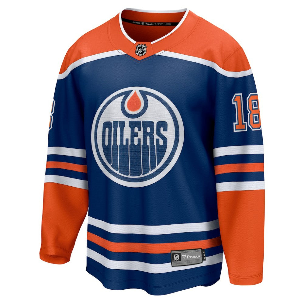 Zach Hyman Edmonton Oilers Fanatics Home Breakaway Player Jersey - Royal Jerseys