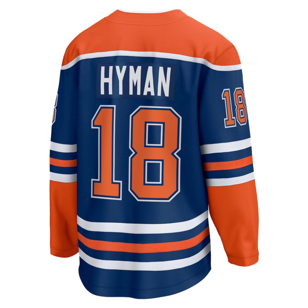 Zach Hyman Edmonton Oilers Fanatics Home Breakaway Player Jersey - Royal Jerseys