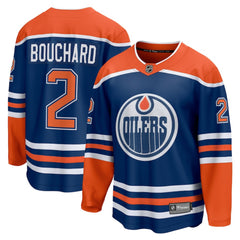 Evan Bouchard Edmonton Oilers Fanatics Home Breakaway Player Jersey - Royal Jerseys