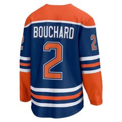 Evan Bouchard Edmonton Oilers Fanatics Home Breakaway Player Jersey - Royal Jerseys
