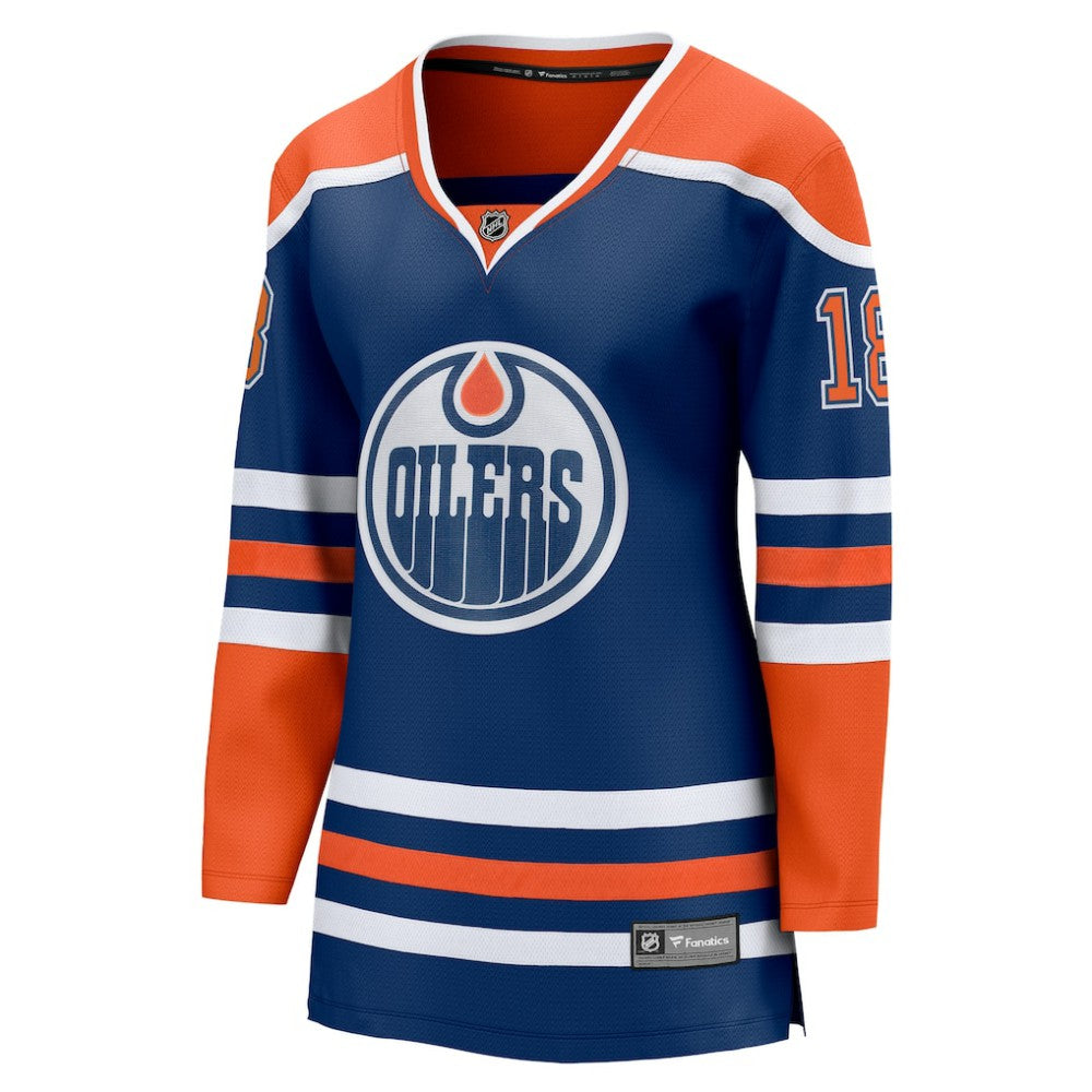 Zach Hyman Edmonton Oilers Fanatics Women's Home Breakaway Player Jersey - Royal Jerseys
