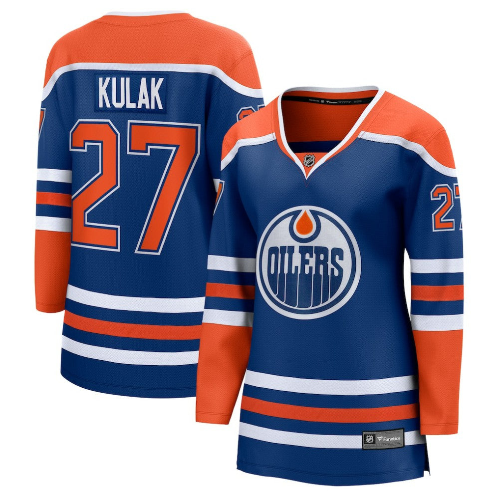 Brett Kulak Edmonton Oilers Fanatics Women's Home Breakaway Player Jersey - Royal Jerseys