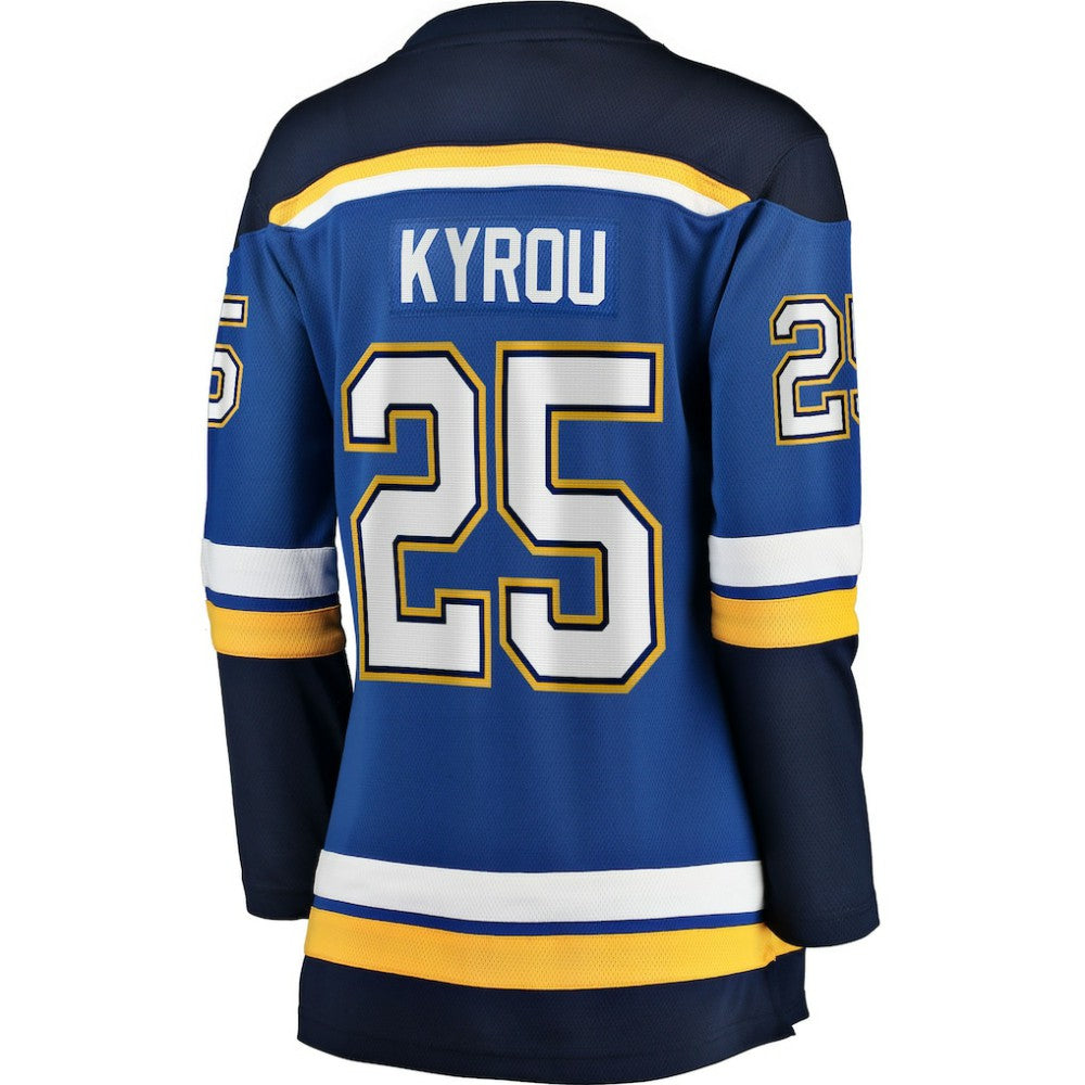 Jordan Kyrou St. Louis Blues Fanatics Women's Home Breakaway Player Jersey - Blue Jerseys