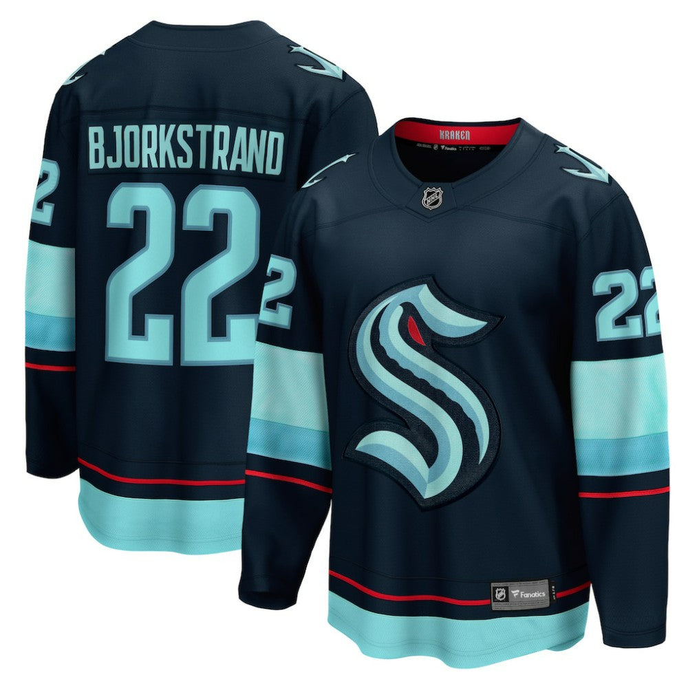 Oliver Bjorkstrand Seattle Kraken Fanatics Home Breakaway Player Jersey - Deep Sea Blue Jerseys