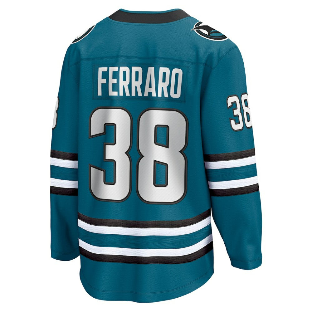 Mario Ferraro San Jose Sharks Fanatics Home Breakaway Player Jersey - Teal Jerseys