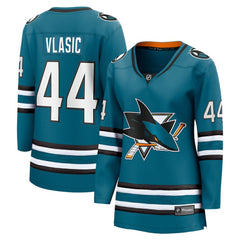Marc-Edouard Vlasic San Jose Sharks Fanatics Women's Home Breakaway Player Jersey - Teal Jerseys