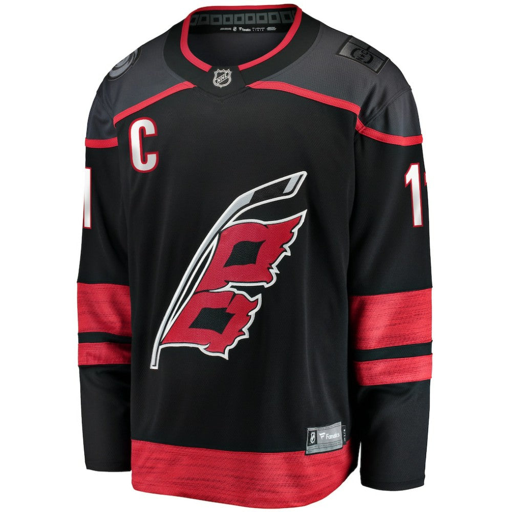 Jordan Staal Carolina Hurricanes Fanatics Home Captain Patch Breakaway Player Jersey - Black Jerseys