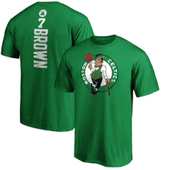 Jaylen Brown Boston Celtics Playmaker Name & Number Logo T-Shirt - Kelly Green shop