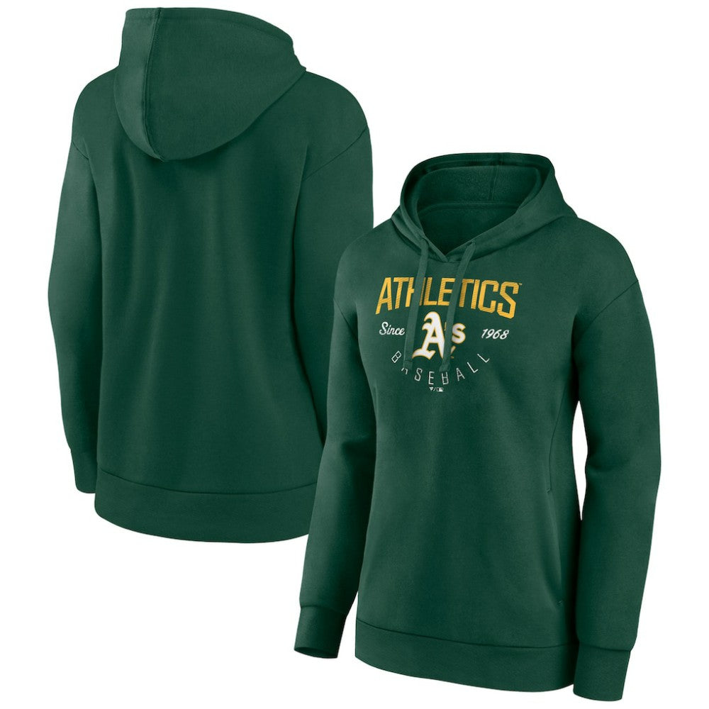 Oakland Athletics Women's Live For It Pullover Hoodie Green