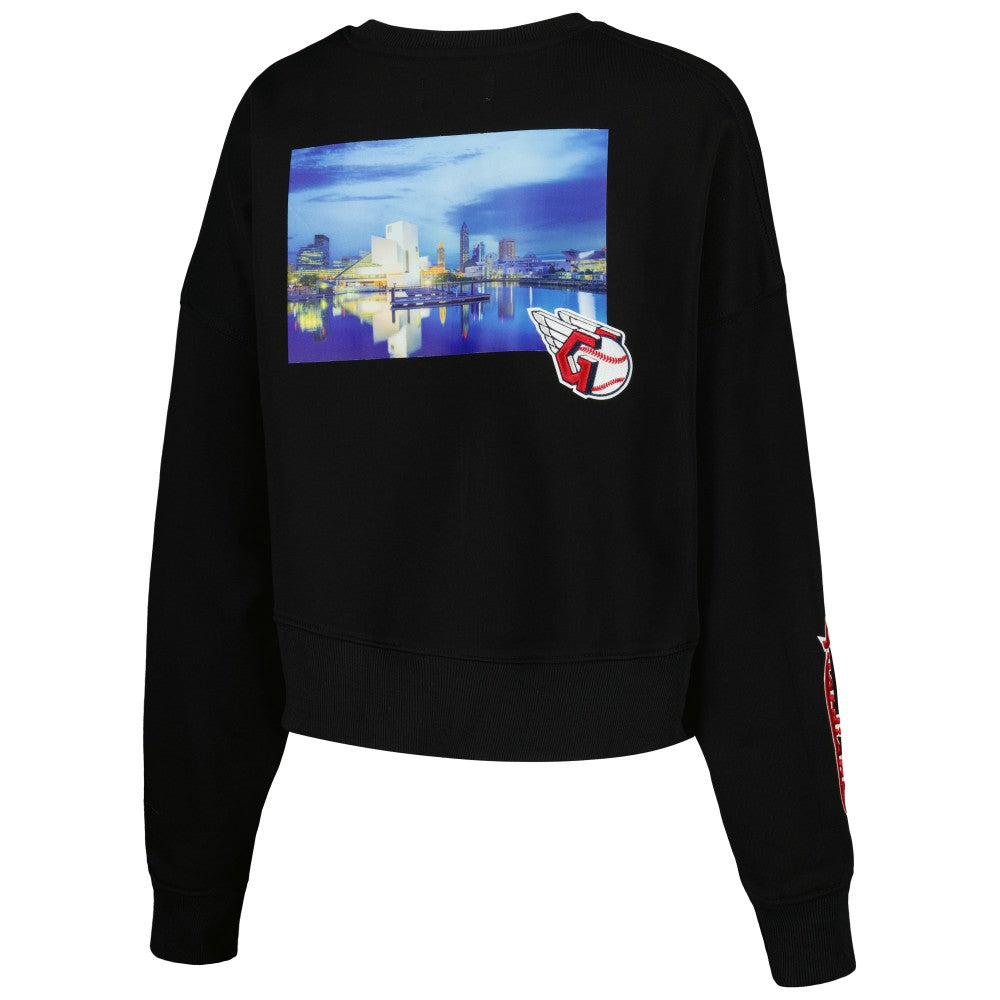 Cleveland Guardians Pro Standard Women's City Scape Pullover Sweatshirt Black