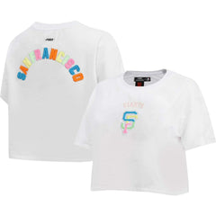 San Francisco Giants Pro Standard Women's Washed Neon Cropped Boxy T-Shirt White