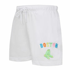 Boston Red Sox Pro Standard Women's Washed Neon Shorts White