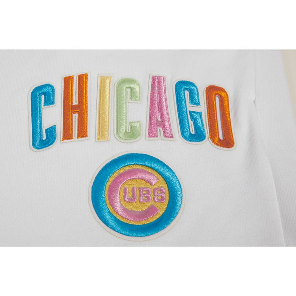 Chicago Cubs Pro Standard Women's Washed Neon Shorts White