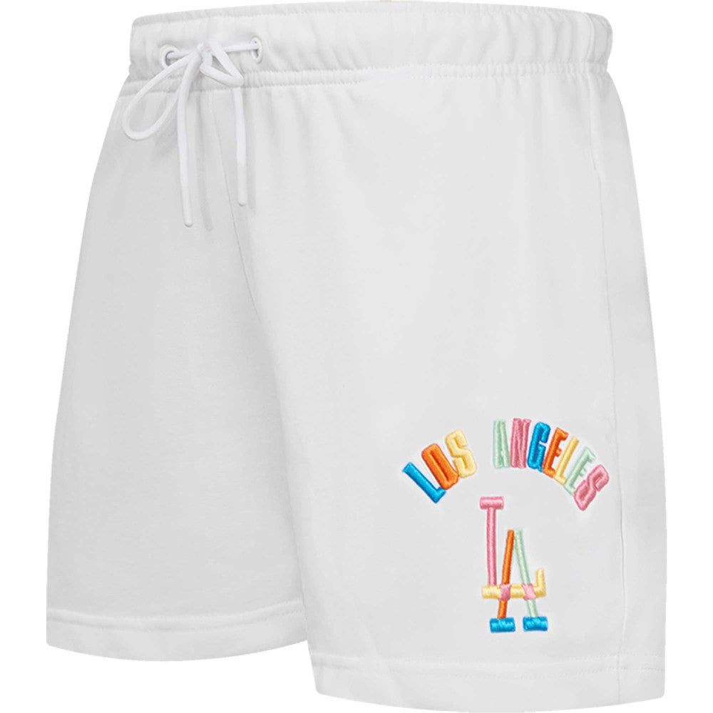 Los Angeles Dodgers Pro Standard Women's Washed Neon Shorts White