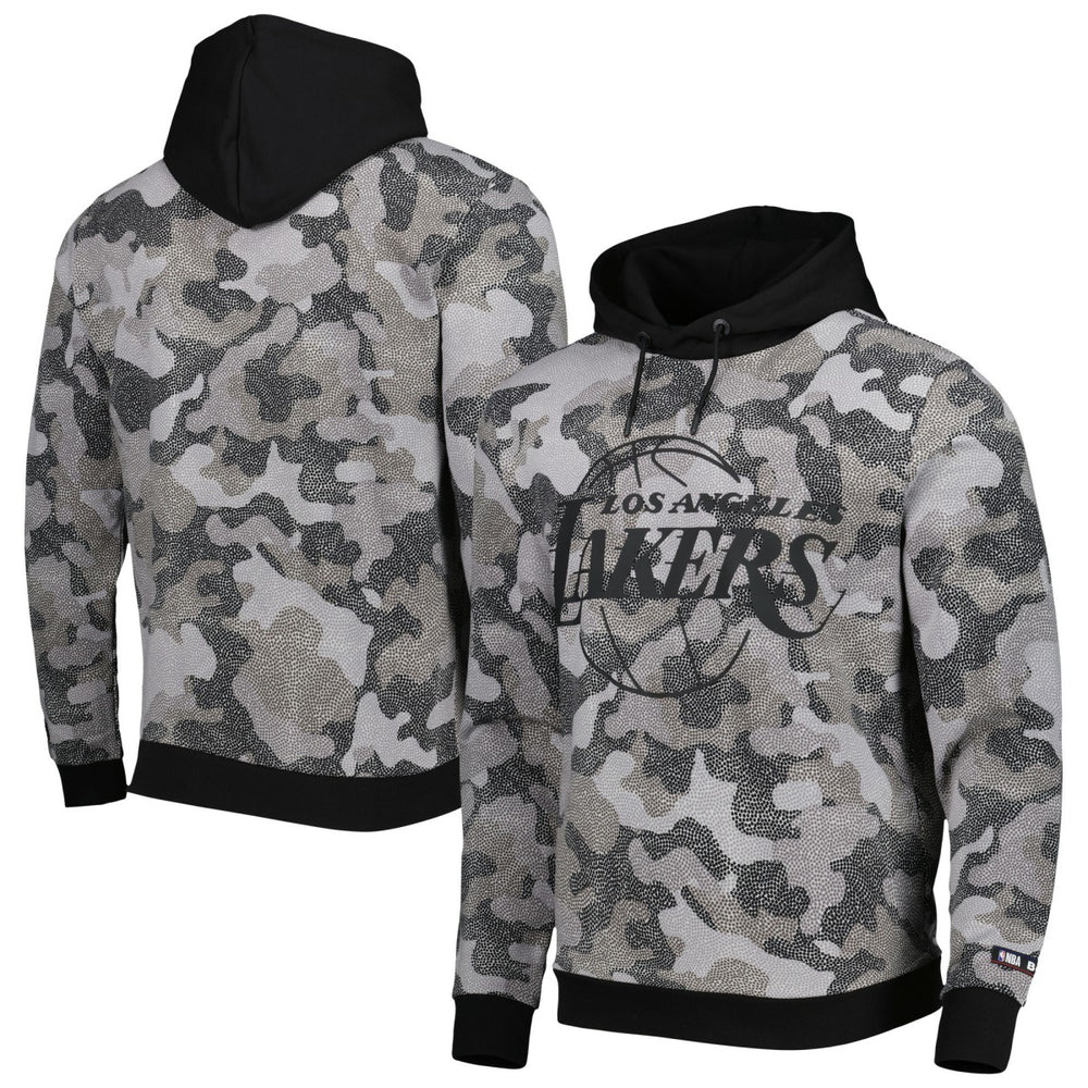 Los Angeles Lakers Hugo Boss x NBA Camo Pullover Hoodie - Black sale
