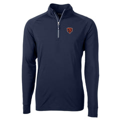 Chicago Bears Cutter & Buck Adapt Eco Knit Stretch Recycled Big & Tall Quarter-Zip Throwback Pullover Top - Navy online