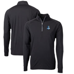 Detroit Lions Cutter & Buck Adapt Eco Knit Stretch Recycled Big & Tall Quarter-Zip Throwback Pullover Top - Black sale