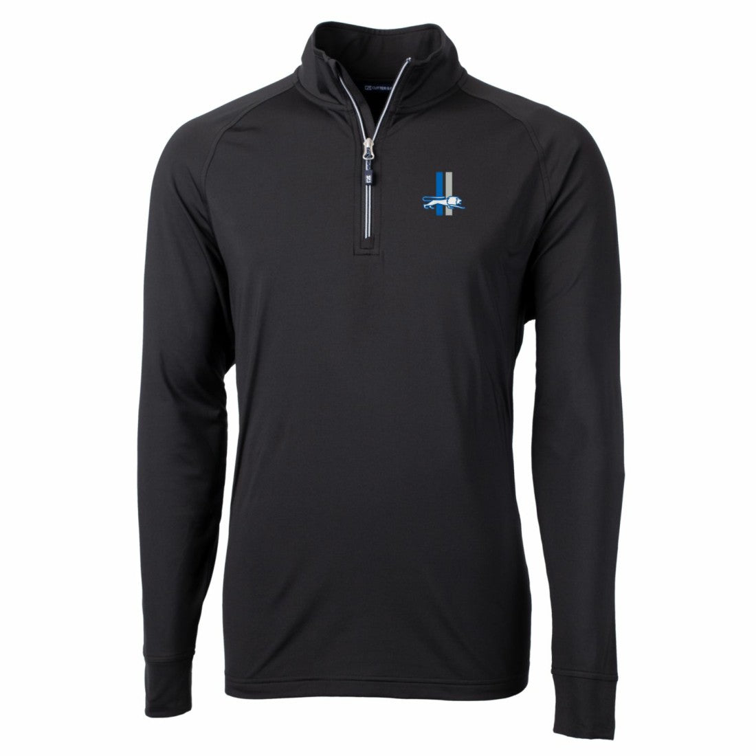Detroit Lions Cutter & Buck Adapt Eco Knit Stretch Recycled Big & Tall Quarter-Zip Throwback Pullover Top - Black sale