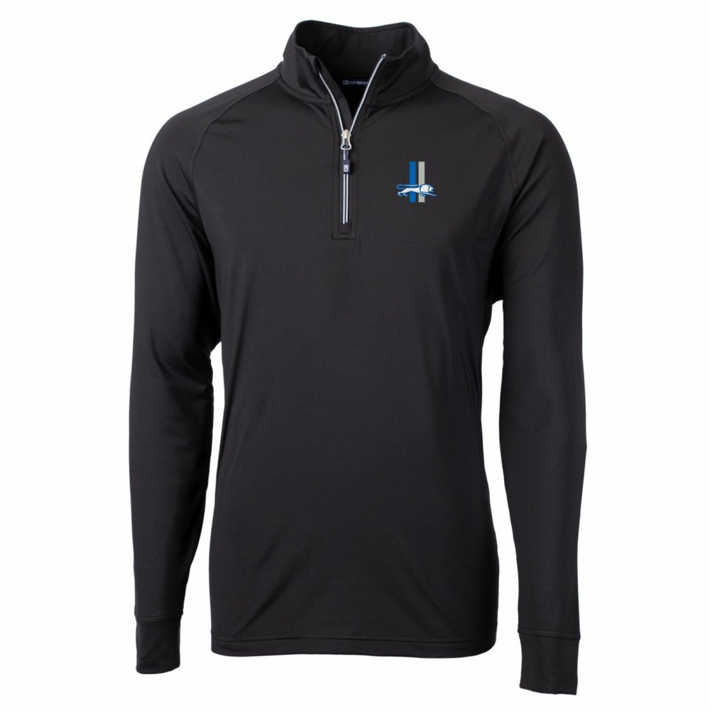 Detroit Lions Cutter & Buck Adapt Eco Knit Stretch Recycled Big & Tall Quarter-Zip Throwback Pullover Top - Black sale