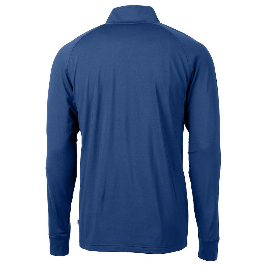 New England Patriots Cutter & Buck Adapt Eco Knit Stretch Recycled Big & Tall Quarter-Zip Throwback Pullover Top - Royal cheap