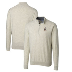 Cleveland Browns Cutter & Buck Throwback Logo Lakemont Tri-Blend Big & Tall Quarter-Zip Pullover Sweater - Oatmeal sale