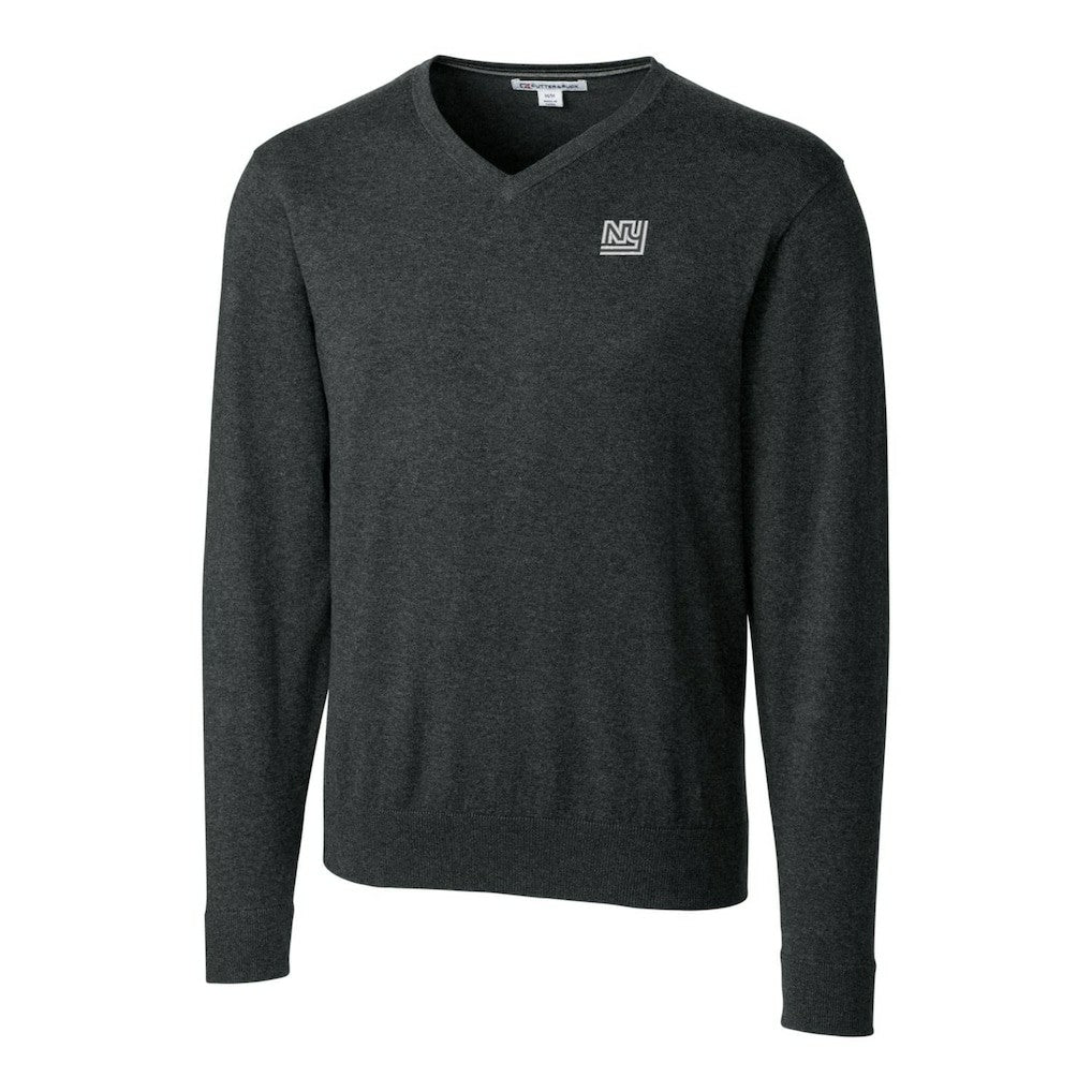 New York Giants Cutter & Buck Throwback Logo Lakemont Tri-Blend Big & Tall V-Neck Pullover Sweater - Heather Charcoal online
