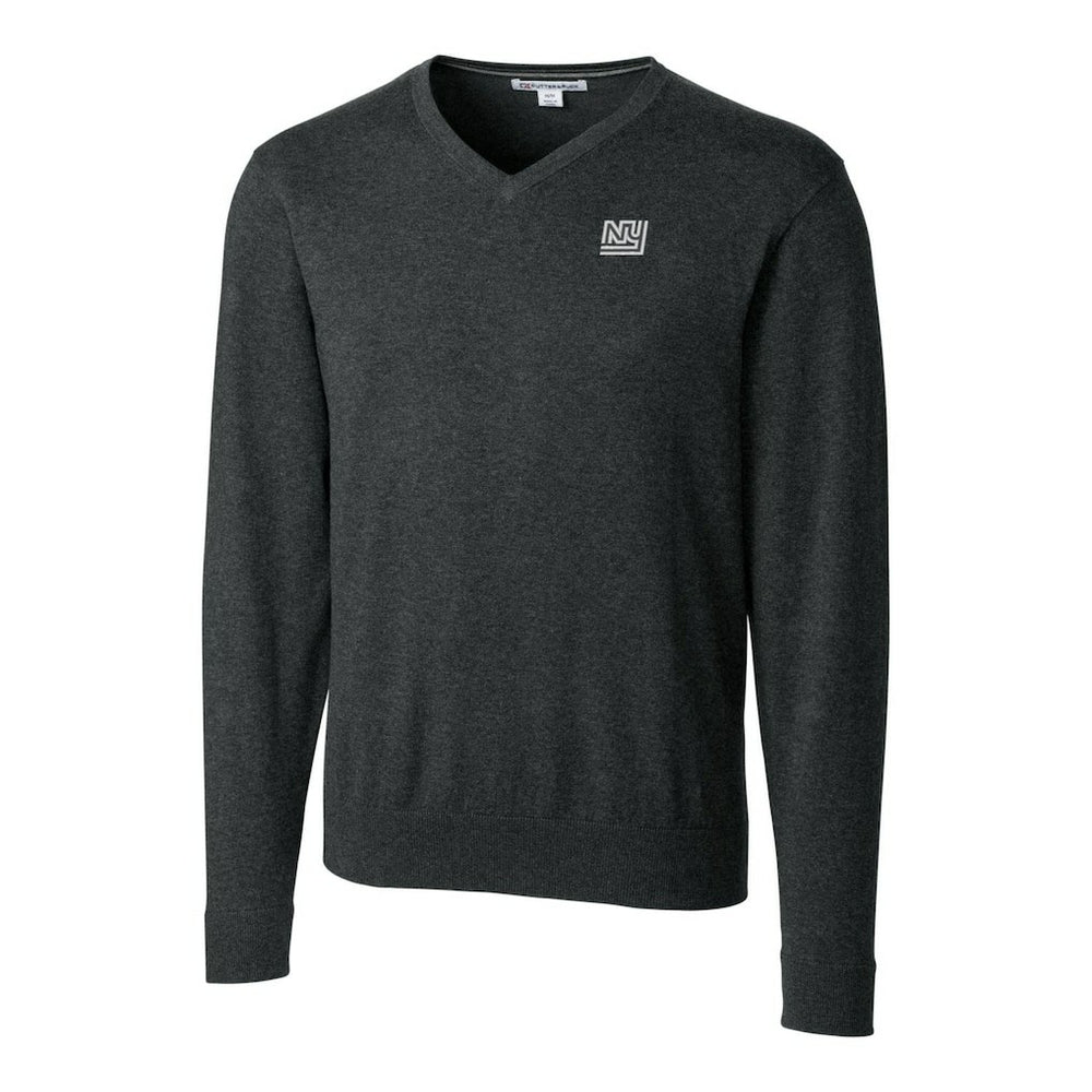 New York Giants Cutter & Buck Throwback Logo Lakemont Tri-Blend Big & Tall V-Neck Pullover Sweater - Heather Charcoal online