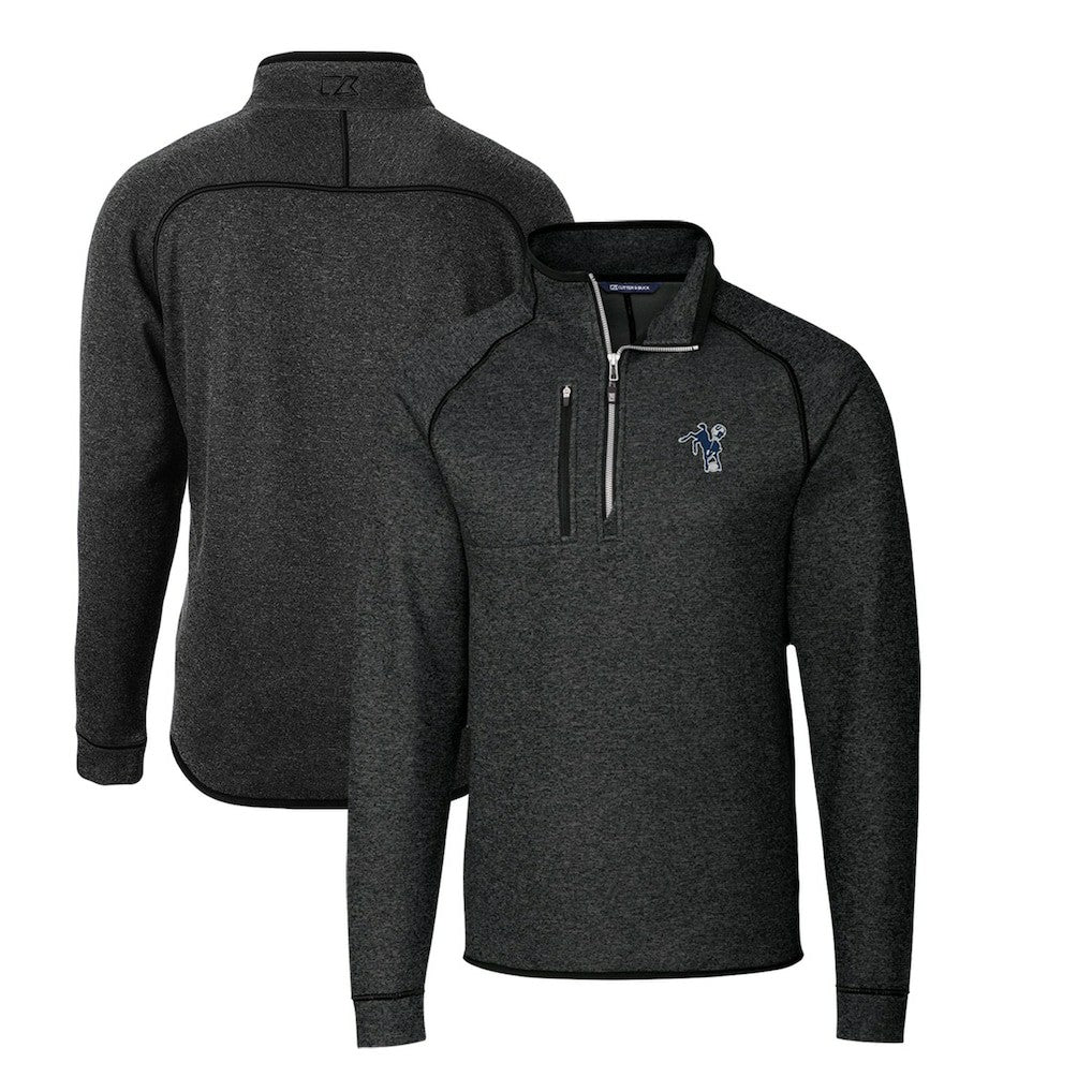 Indianapolis Colts Cutter & Buck Mainsail Sweater-Knit Big & Tall Half-Zip Pullover Jacket - Heather Charcoal on sale