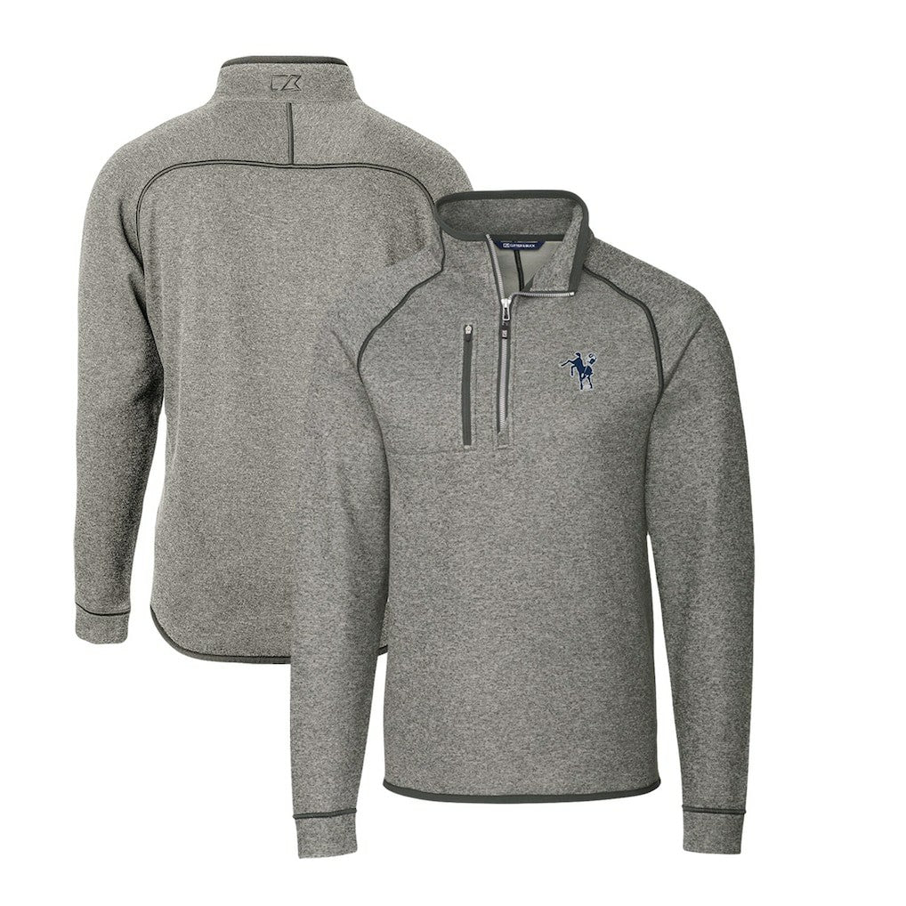 Indianapolis Colts Cutter & Buck Mainsail Sweater-Knit Big & Tall Half-Zip Pullover Jacket - Heather Gray outlet