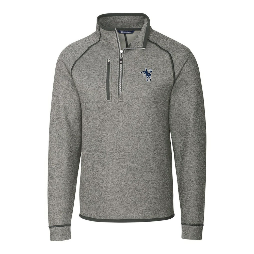 Indianapolis Colts Cutter & Buck Mainsail Sweater-Knit Big & Tall Half-Zip Pullover Jacket - Heather Gray outlet