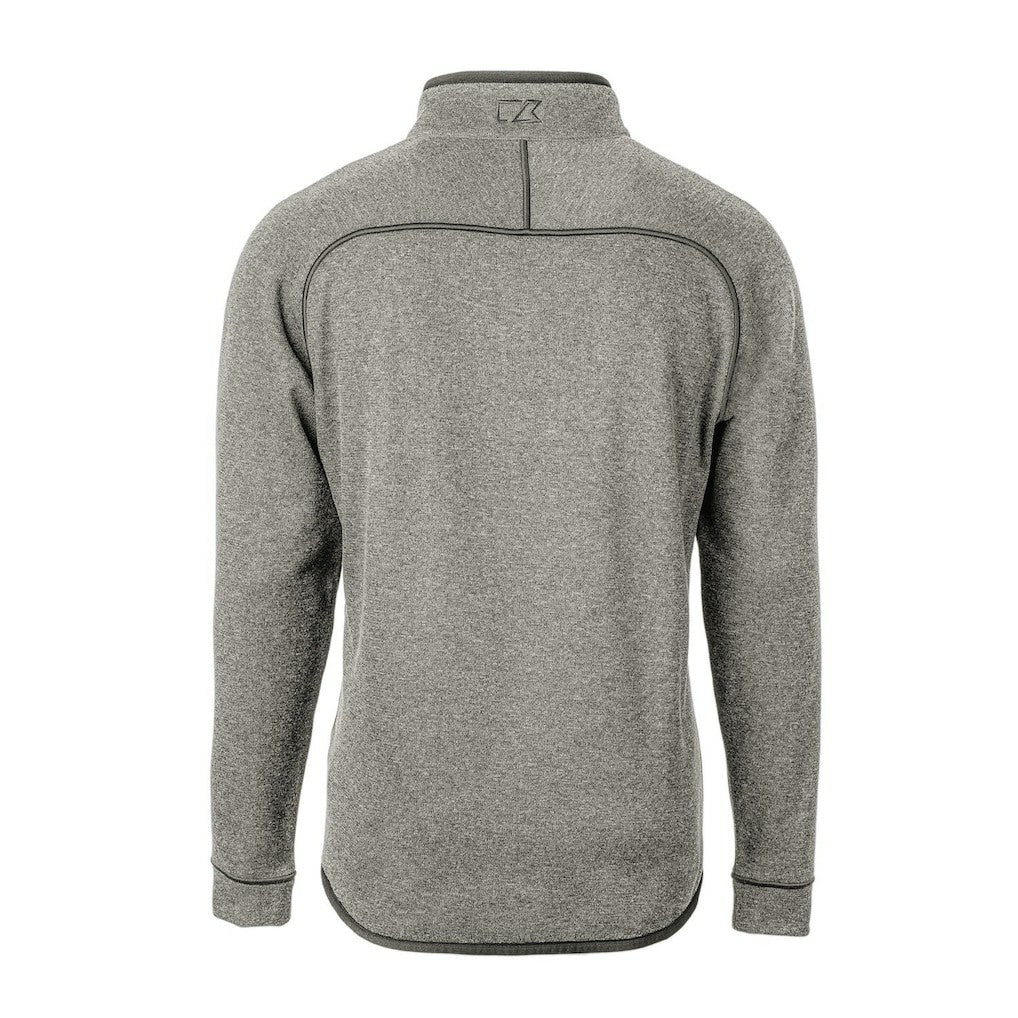Miami Dolphins Cutter & Buck Mainsail Sweater-Knit Big & Tall Half-Zip Pullover Jacket - Heather Gray for sale