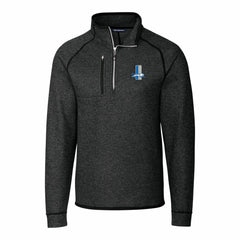 Detroit Lions Cutter & Buck Mainsail Sweater-Knit Big & Tall Half-Zip Pullover Jacket - Heather Charcoal for sale