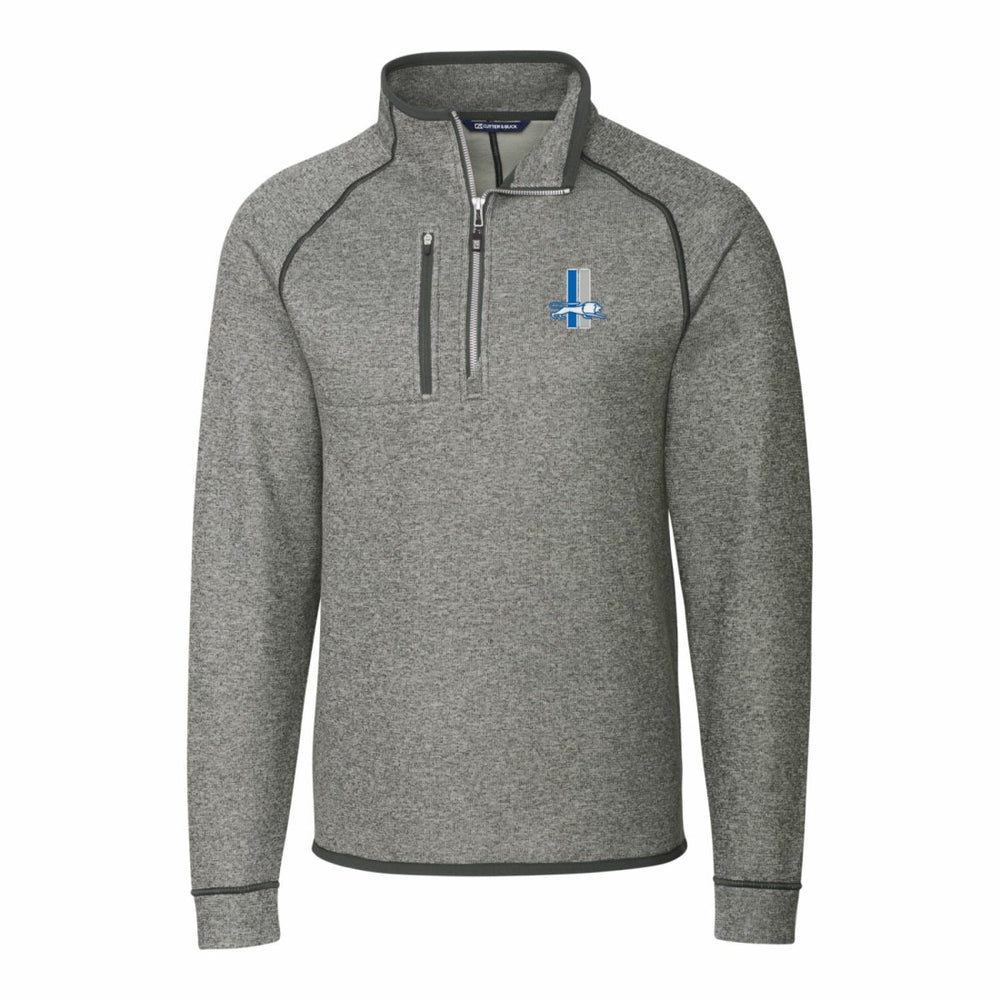 Detroit Lions Cutter & Buck Mainsail Sweater-Knit Big & Tall Half-Zip Pullover Jacket - Heather Gray cheap