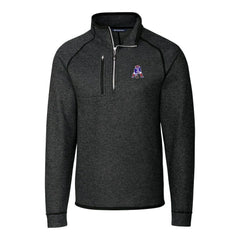 New England Patriots Cutter & Buck Mainsail Sweater-Knit Big & Tall Half-Zip Pullover Jacket - Heather Charcoal outlet